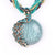 ZOSHI Blue natural crystal stone pendant necklace fashion peacock pendant necklace for women jewelry