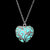 FAMSHIN Bohemia Silver Color Luminous Stone Heart Pendant Necklace Fashion Women Halloween Hollow Necklace Jewelry Gifts 2018