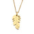 DOTIFI Stainless Steel Necklace For Women Man Lover's Feather Gold And Silver Color Pendant Necklace Engagement Jewelry