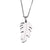 DOTIFI Stainless Steel Necklace For Women Man Lover's Feather Gold And Silver Color Pendant Necklace Engagement Jewelry
