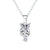 2019 New Zircon Pendants Owl Necklace For Women Crystal Heart Gold Sliver Color Long Necklaces Fashion Jewelry Christmas Gift
